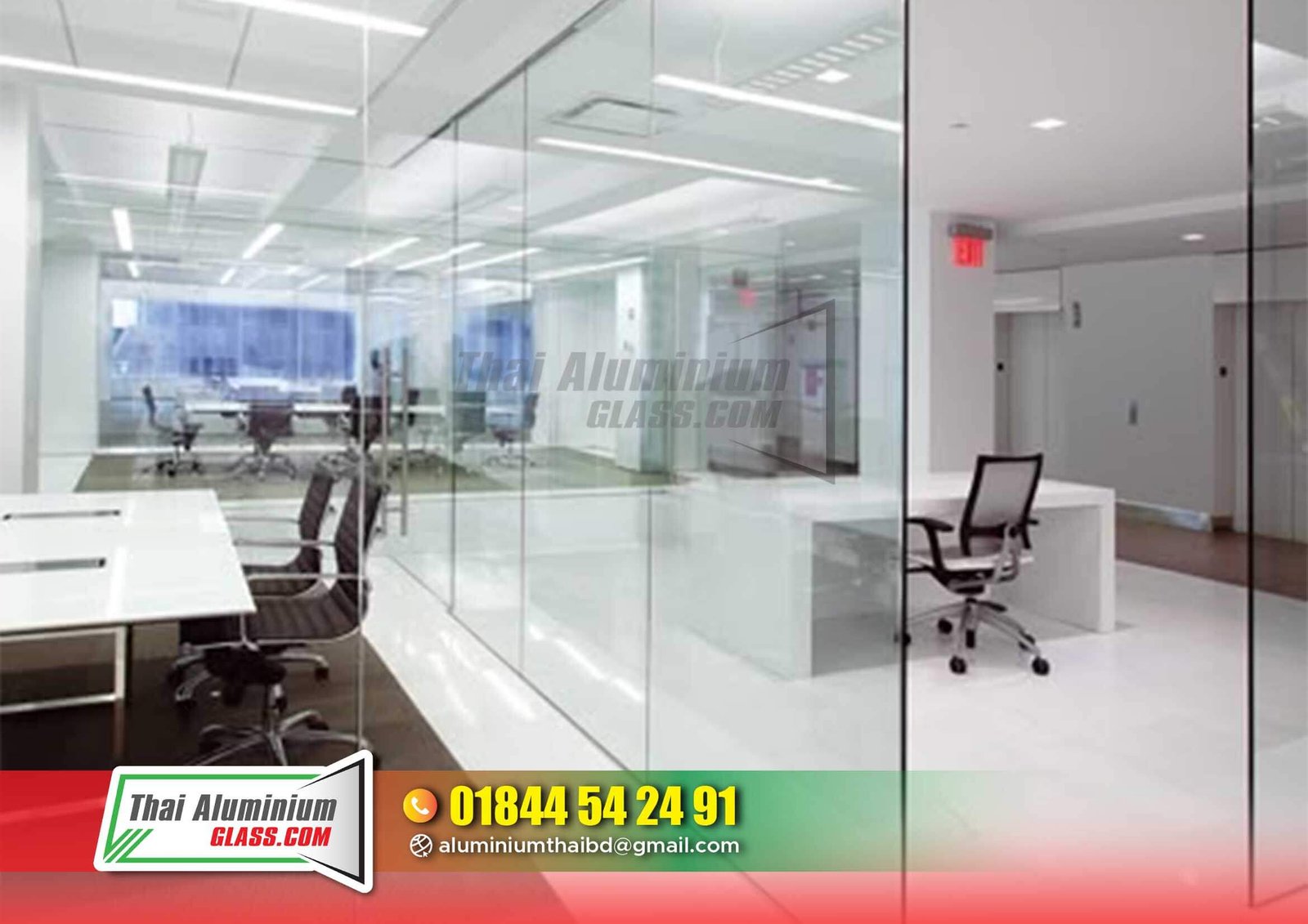 Double-Glazed Glass Partition