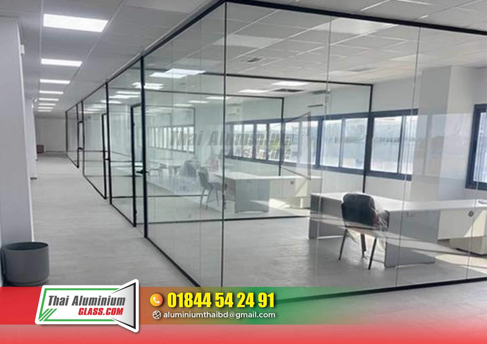 Frosted or Clear Glass Partitions