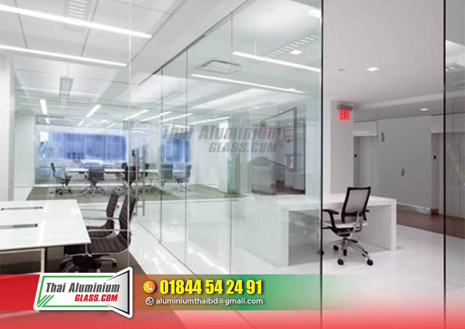 Frosted or Clear Glass Partitions