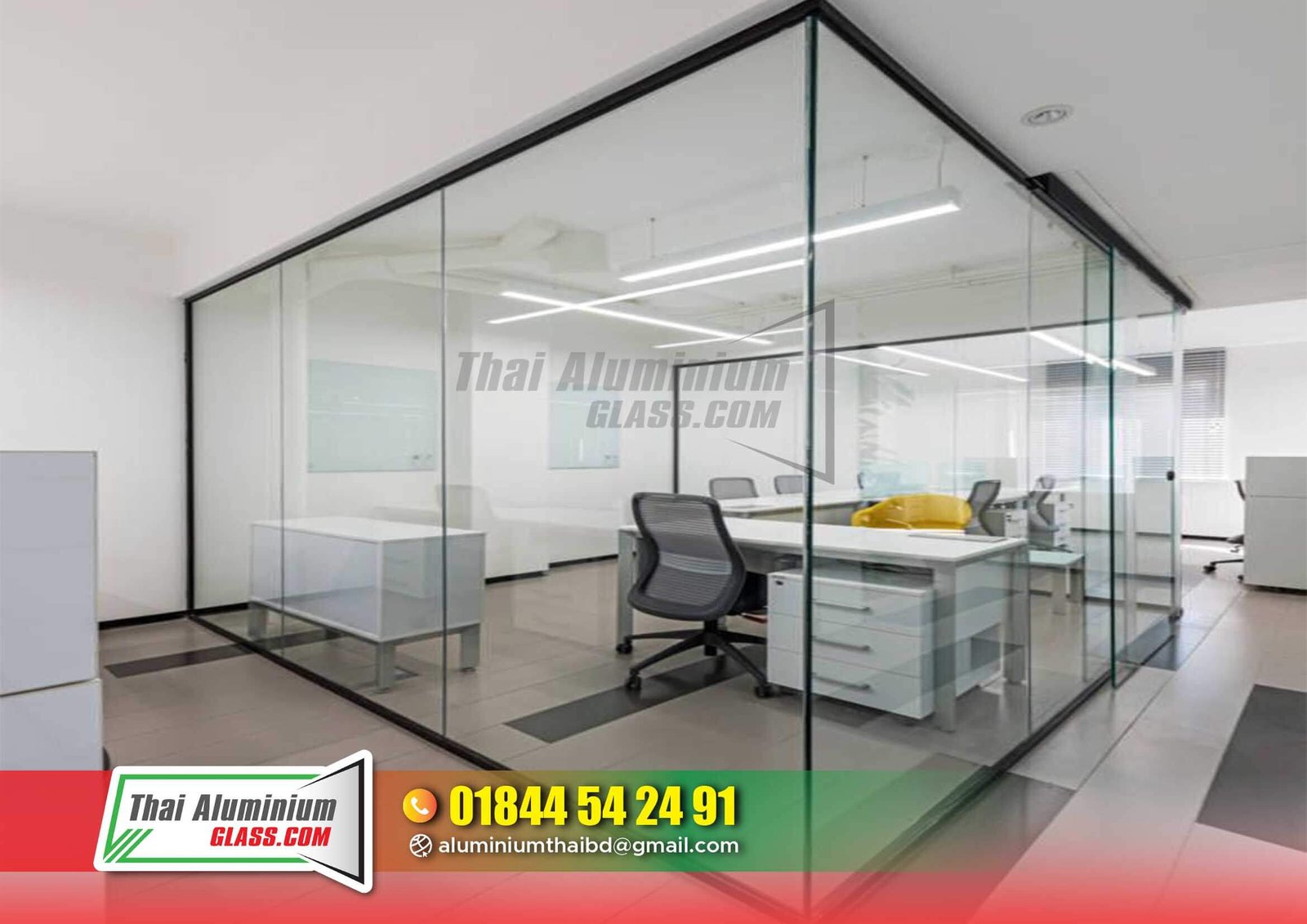 Frosted or Clear Glass Partitions