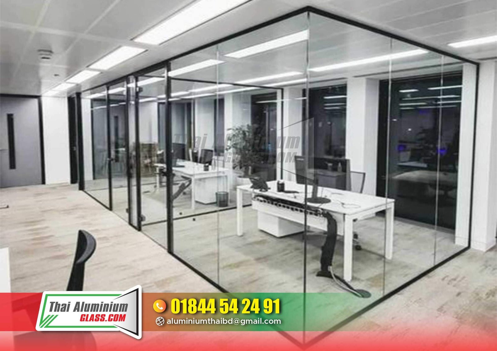 Frosted or Clear Glass Partitions
