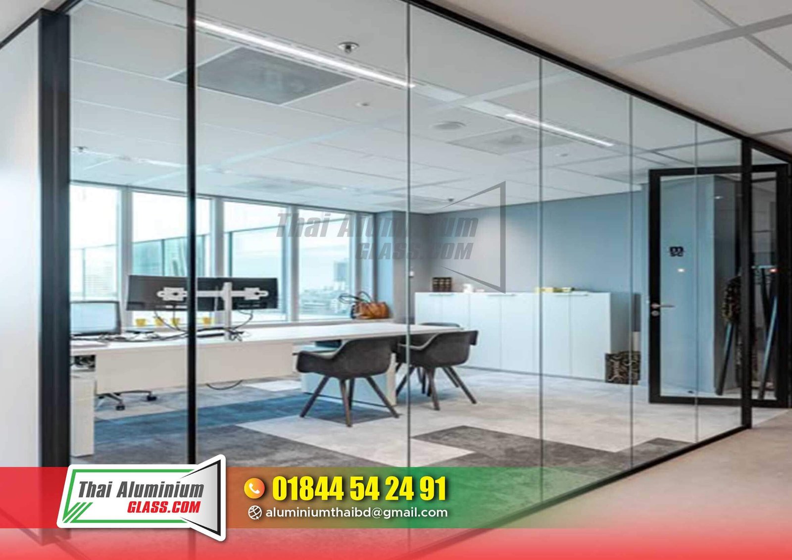 Frosted or Clear Glass Partitions