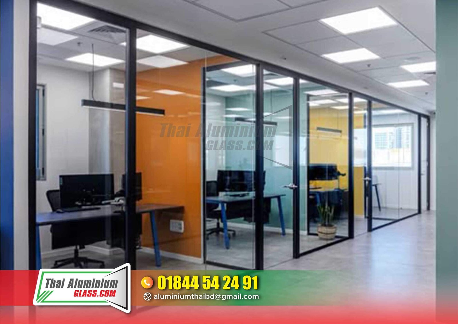 Frosted or Clear Glass Partitions