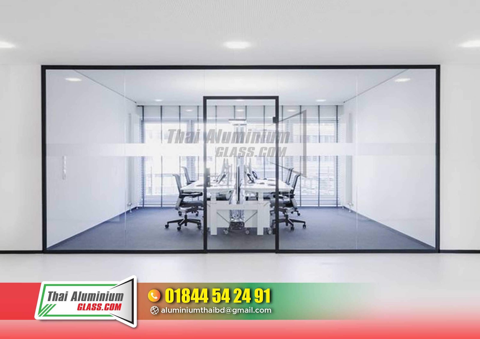 Full-Height Glass Partition