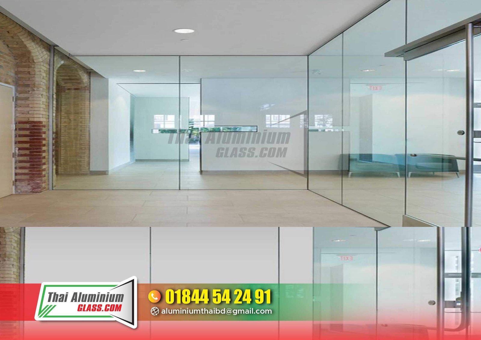 Full-Height Glass Partition