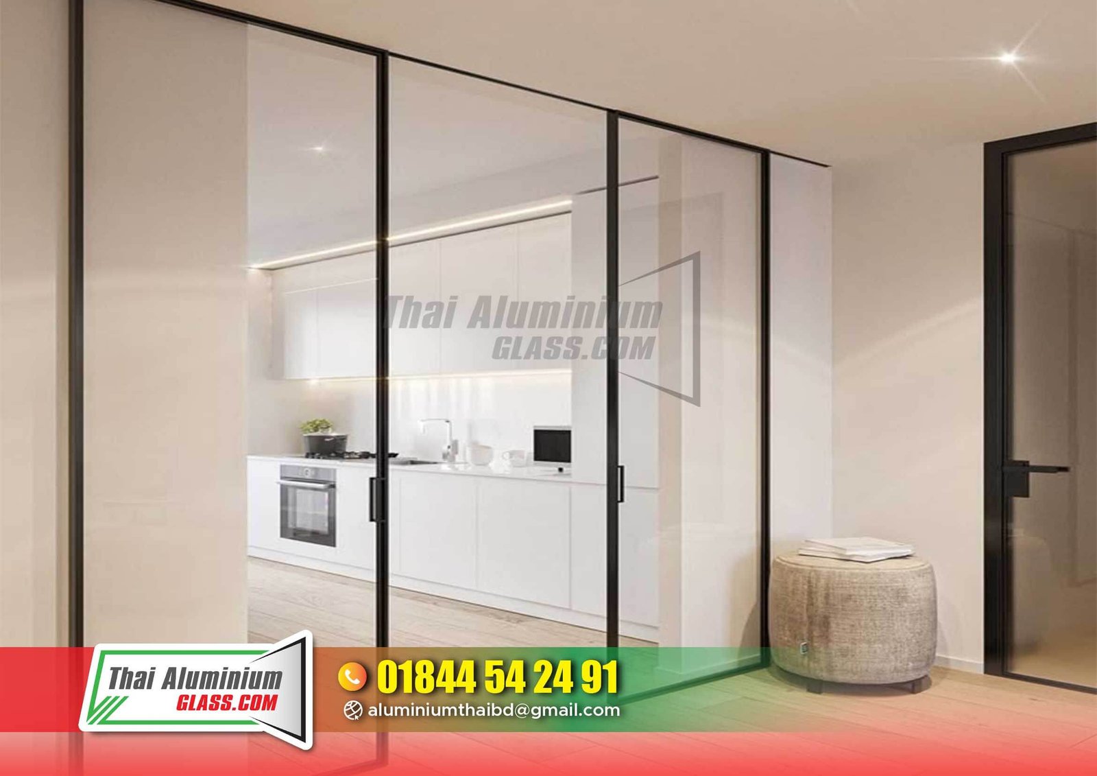 Full-Height Glass Partition