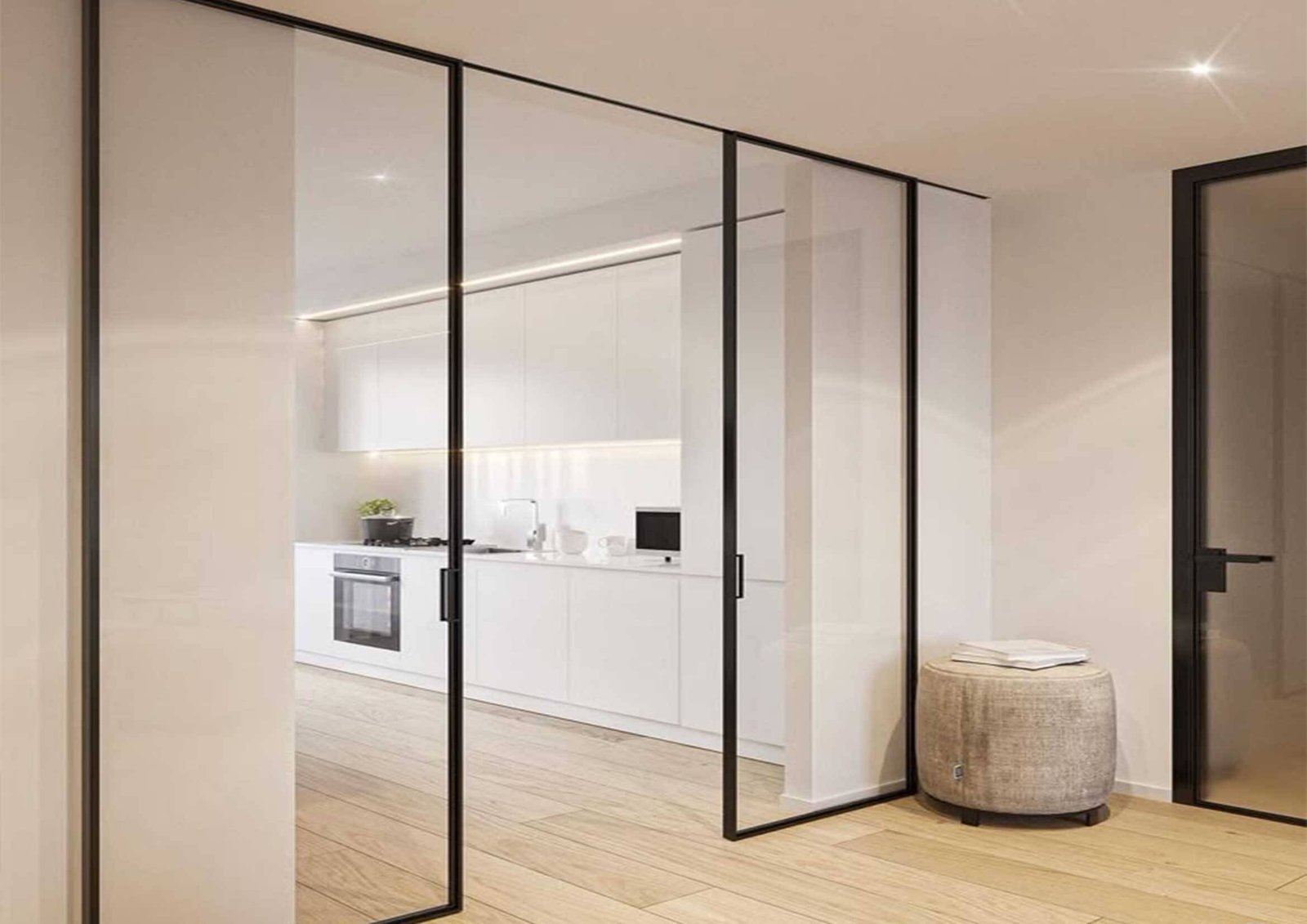 Full-Height Glass Partition