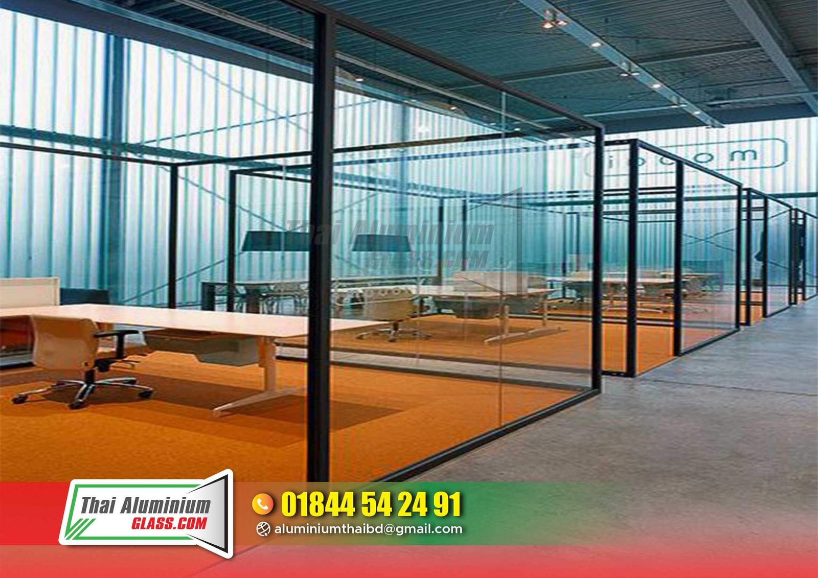 Frosted or clear glass partitions