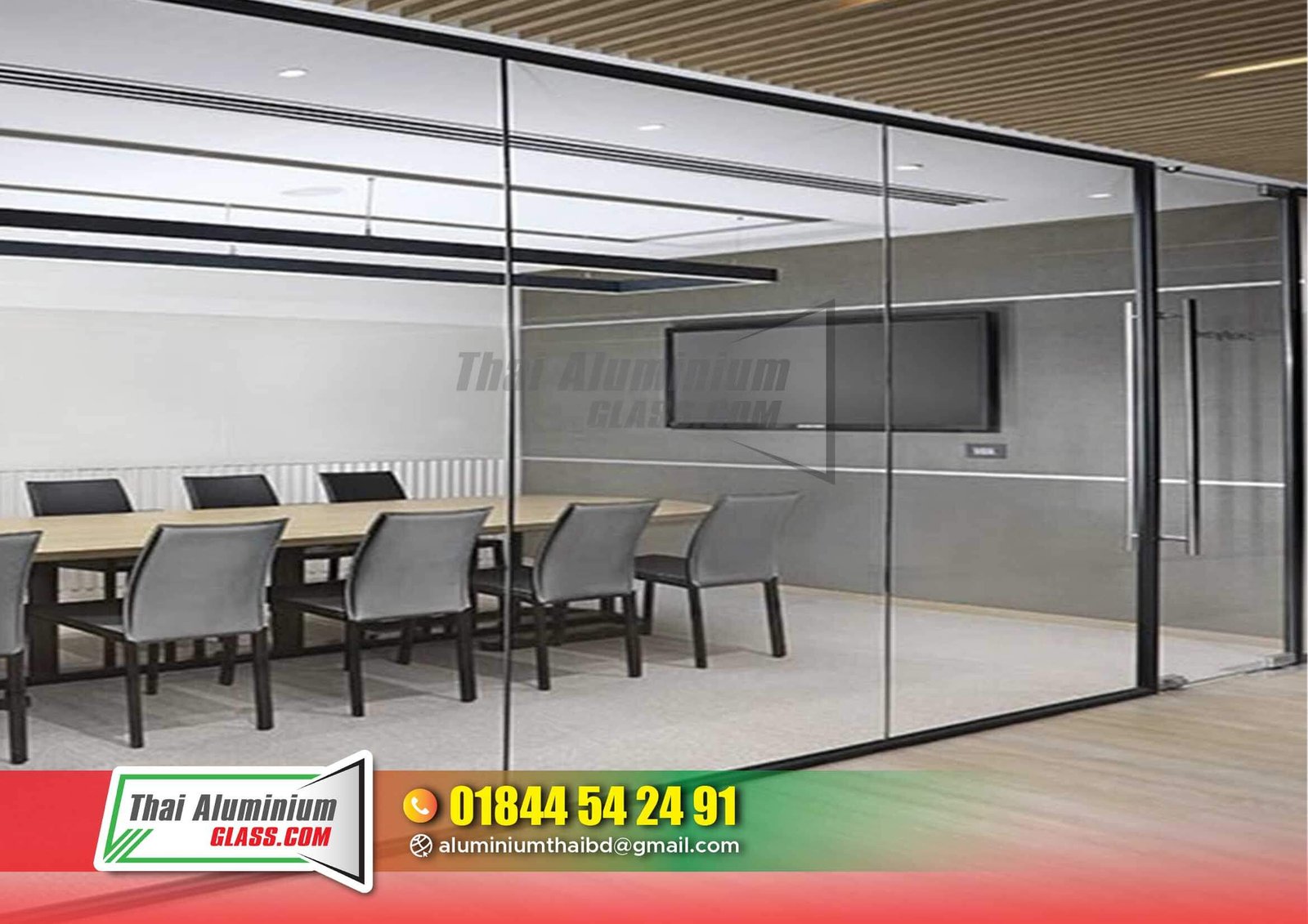 Full-Height Glass Partition
