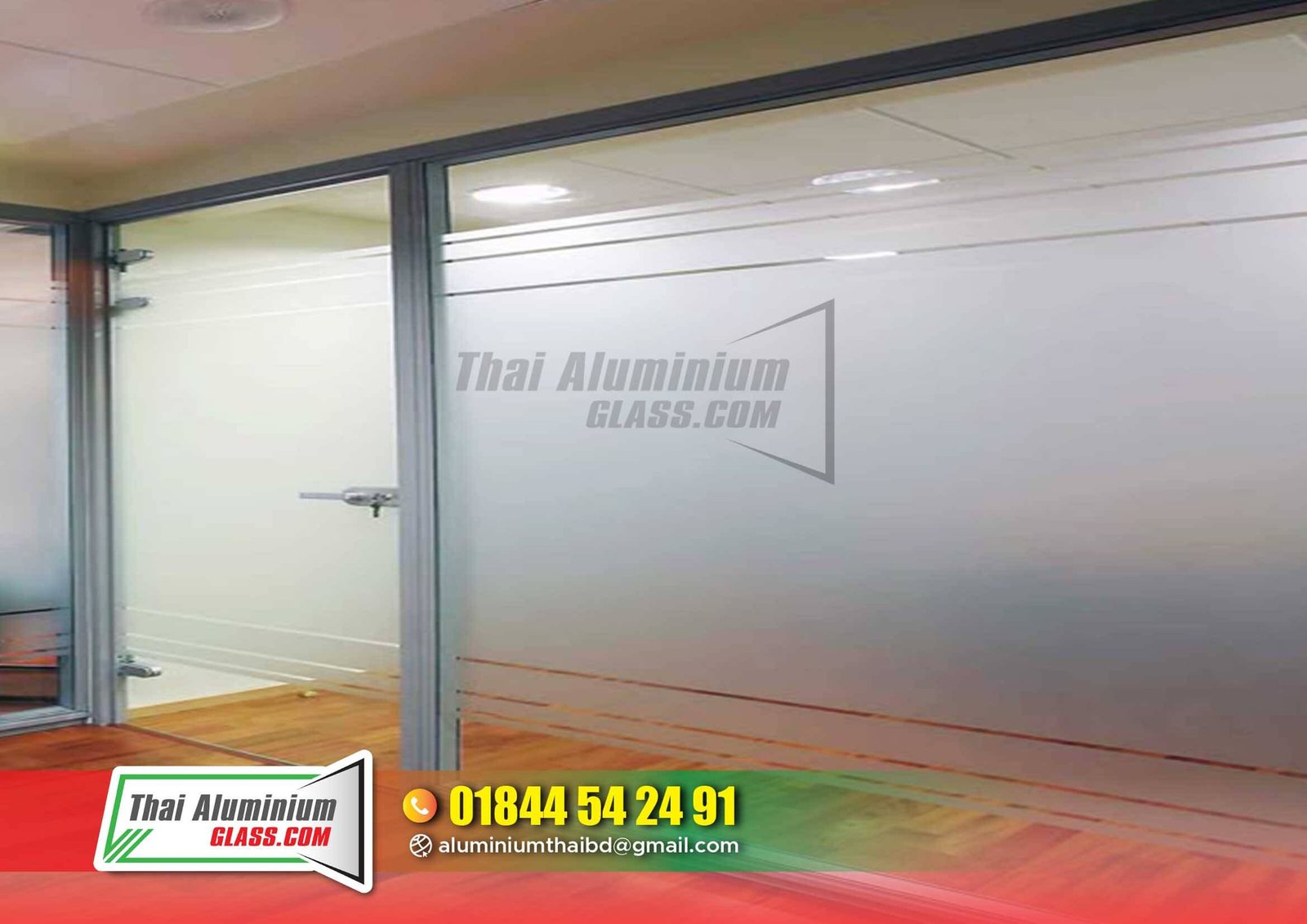 Glass Partition with Aluminium Frame