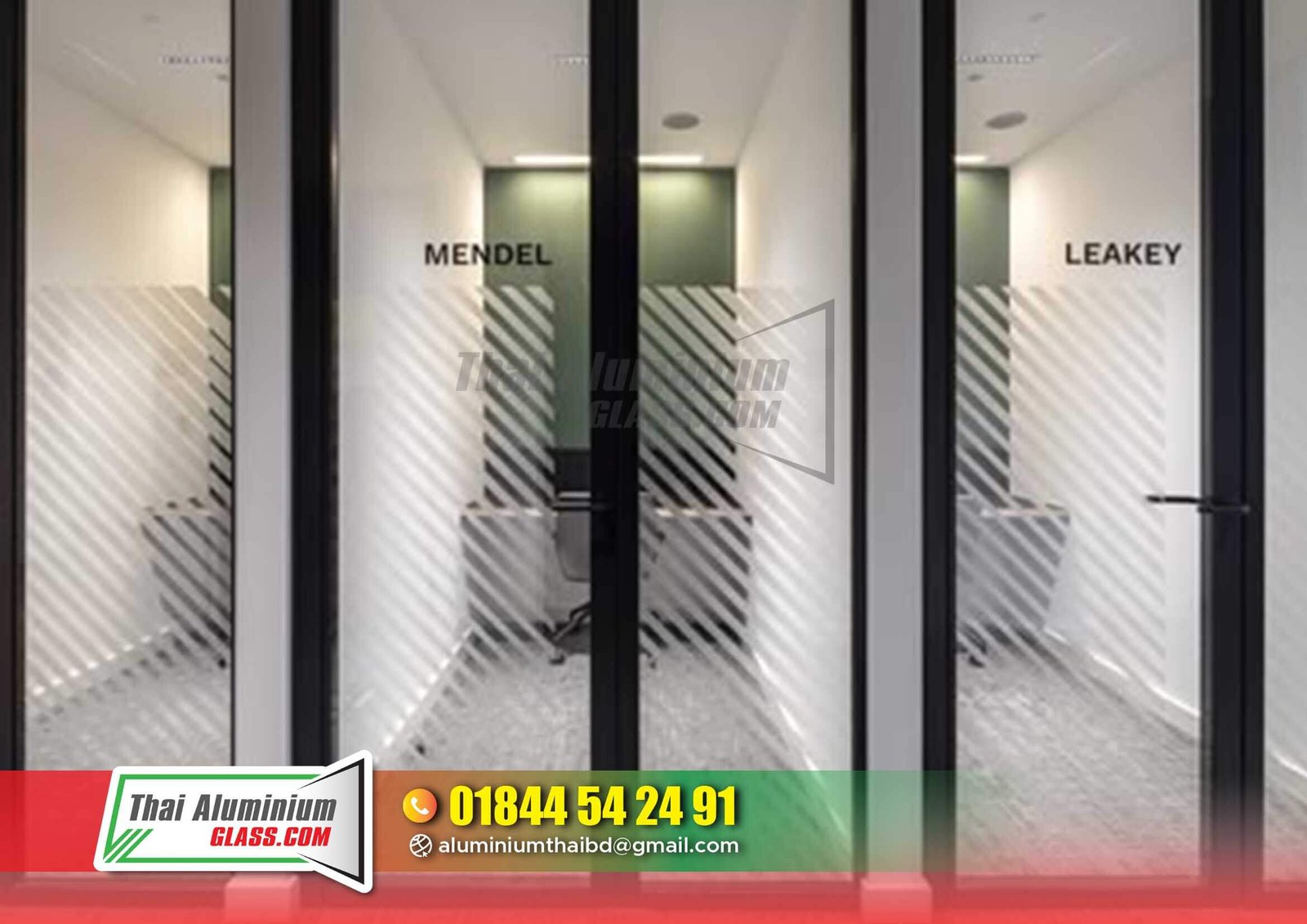 Glass Partition with Aluminium Frame