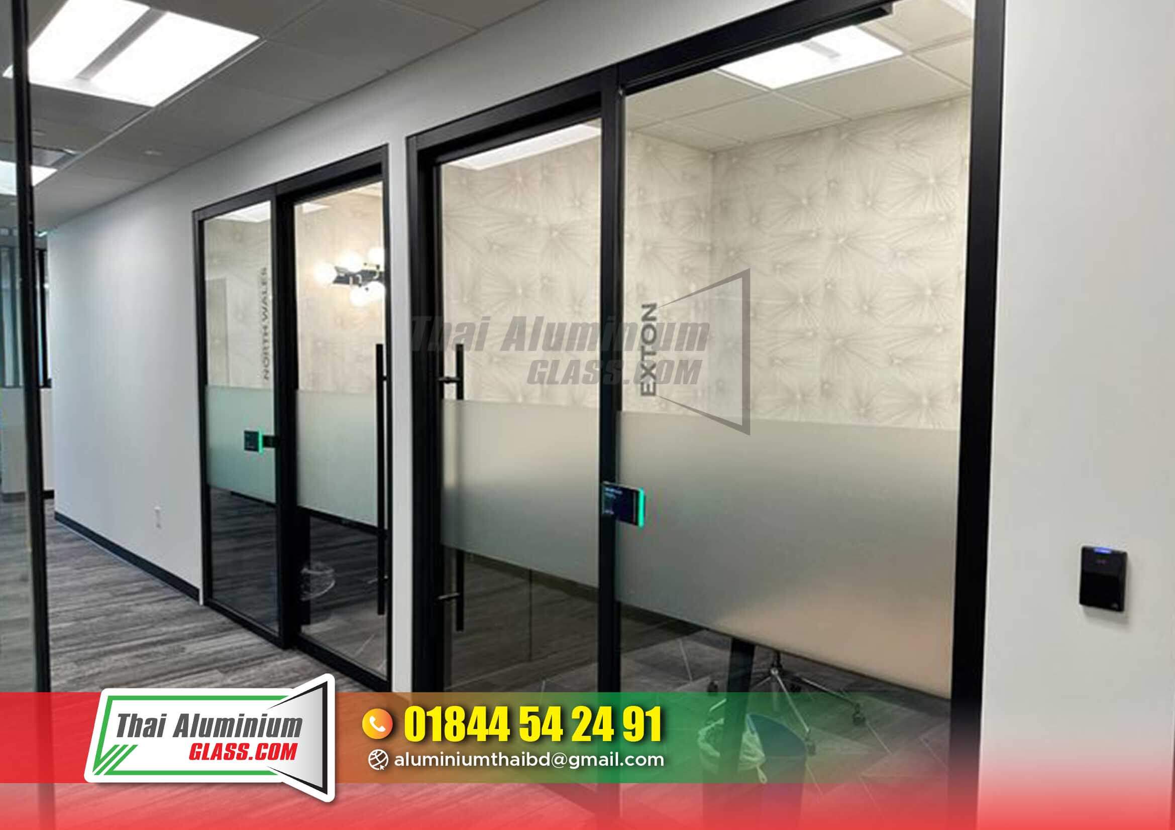 Glass Partition with Aluminium Frame