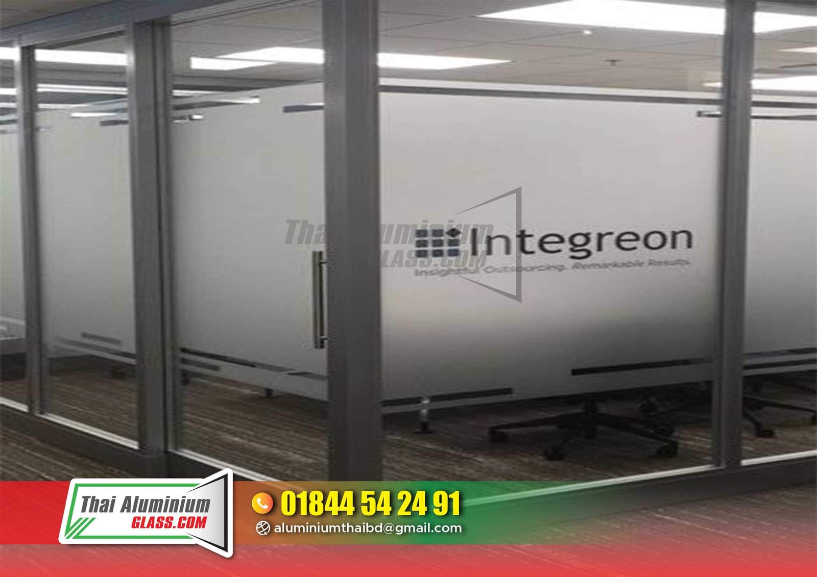 Glass Partition with Aluminium Frame