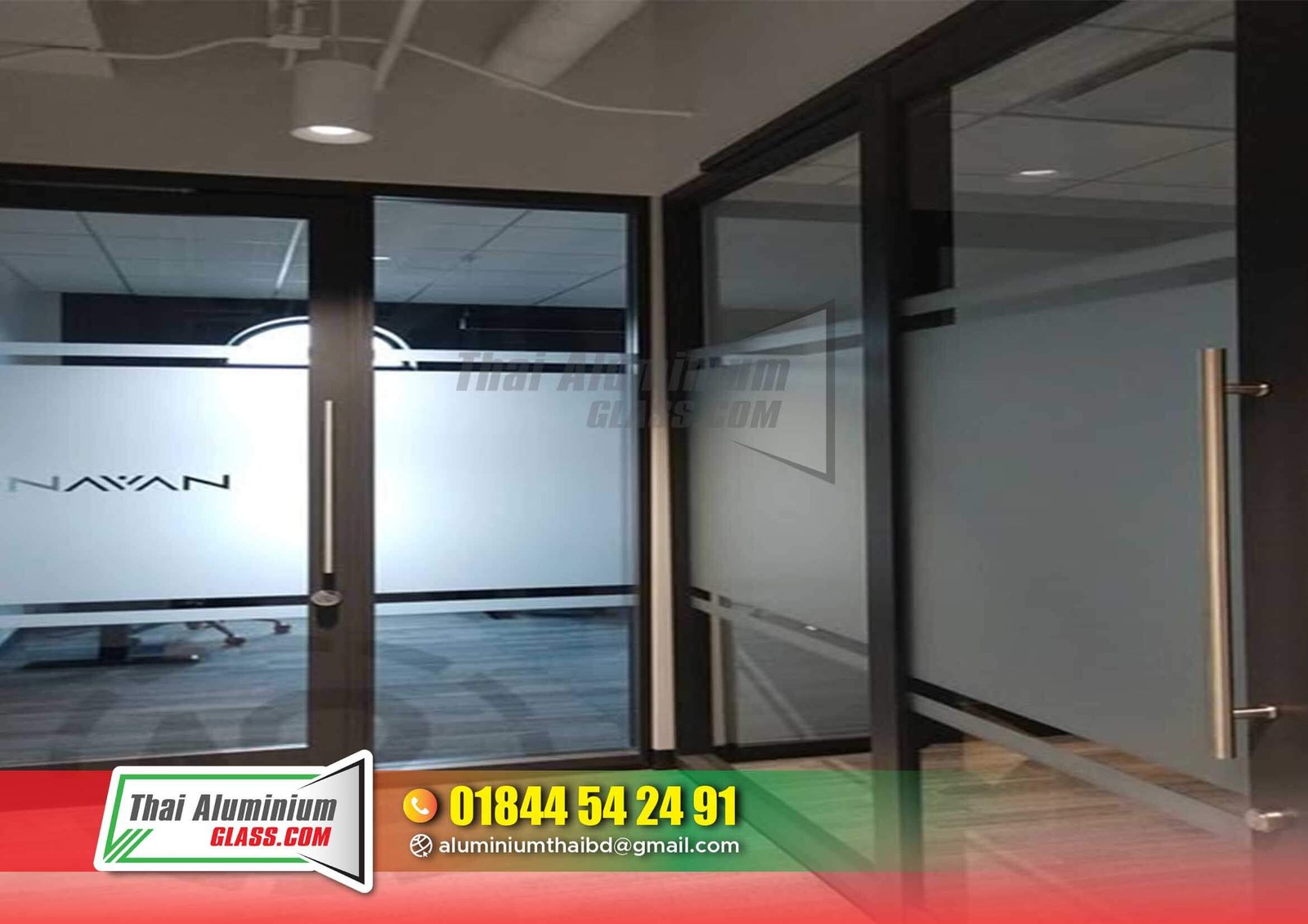Glass Partition with Aluminium Frame