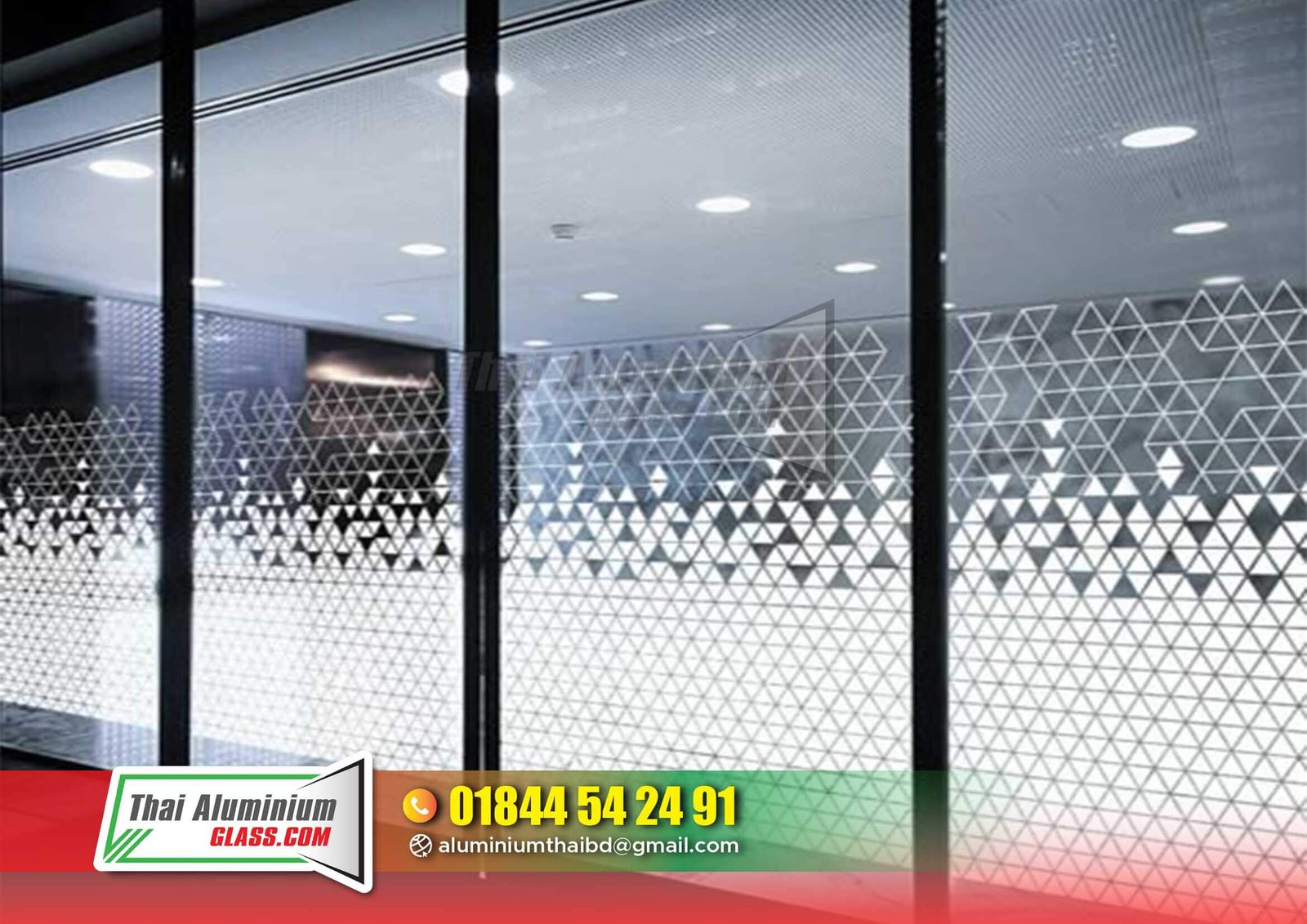 Glass Partition with Aluminium Frame